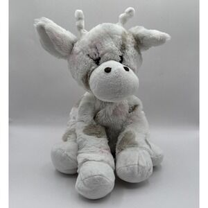 Little Giraffe Plush Giraffe Pink Brown Gray Polka Dots Soft Toy Lovey Baby